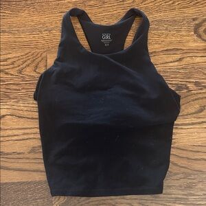 Athleta Midnight Black Racerback Sports Bra Top